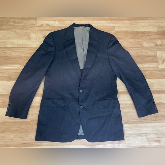 ‼️SOLD‼️Vintage Furmans Men's Two-Button Wool Blazer Suit Jacket Gray 42R - Picture 5 of 14